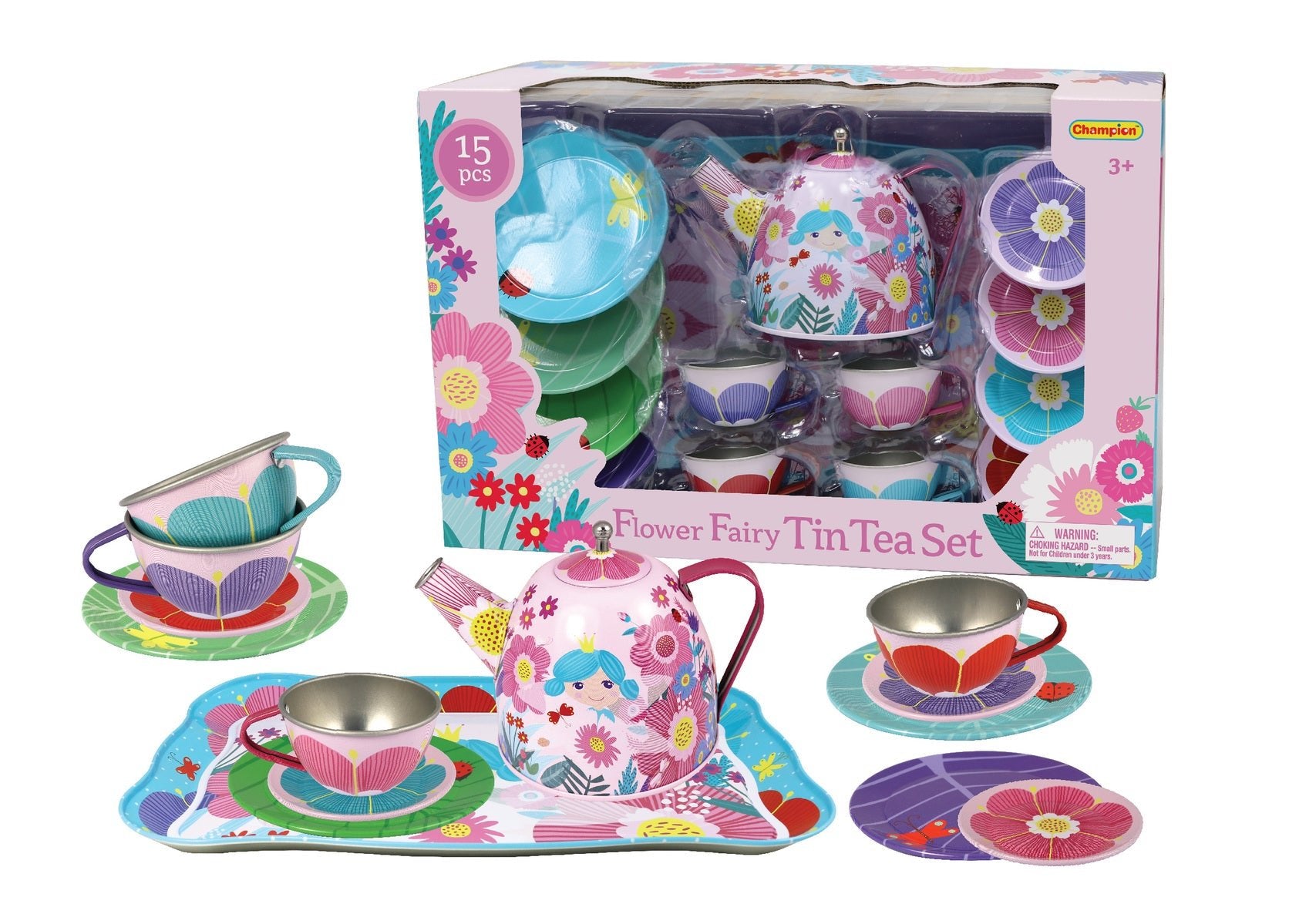 FLOWER FAIRY TIN TEA SET 15PCS - Bamboo Sprout